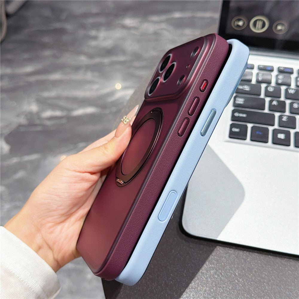 For iPhone 18 Pro / 17 Pro Case Magnetic Rotatable Kickstand PC + TPU Anti-slip Phone Cover with Camera Control Button