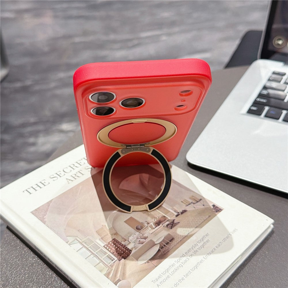 Til iPhone 18 Pro Max / 17 Pro Max Cover Magnetisk Drejebar Støttefod PC + TPU Anti-slip Telefoncover med Kamerakontrolknap