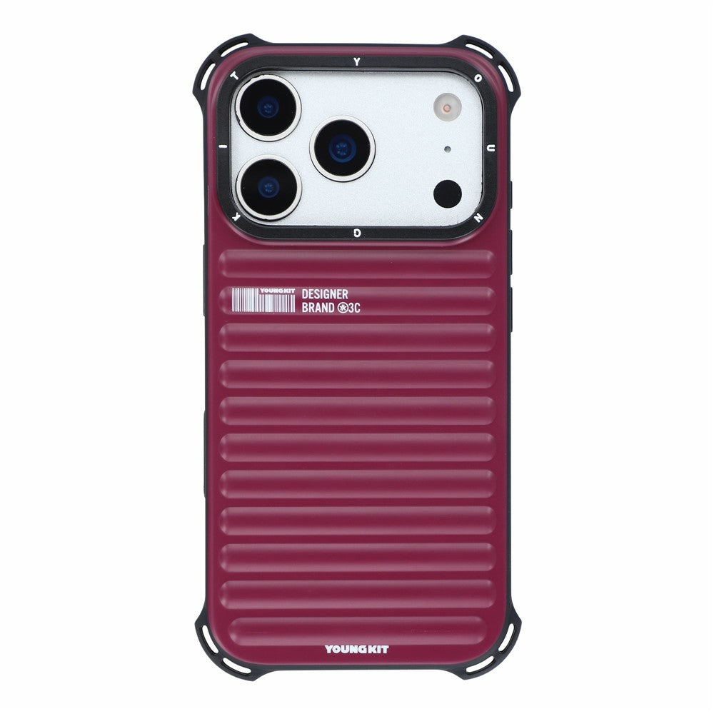 YOUNGKIT för iPhone 18 Pro / 17 Pro Magnetiskt Fodral Resväska Textur IMD TPU Mobilskal