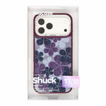 JAUCASE for iPhone 18 Pro / 17 Pro Magnetic Case Glitter Flower Pattern PU + TPU + PC Phone Back Cover