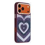 JAUCASE for iPhone 18 Pro / 17 Pro Magnetic Case Heart Pattern PU + TPU + PC Phone Back Cover