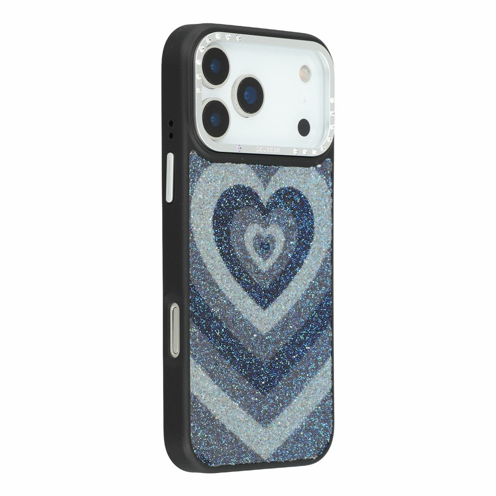 JAUCASE for iPhone 18 Pro / 17 Pro Magnetic Case Heart Pattern PU + TPU + PC Phone Back Cover