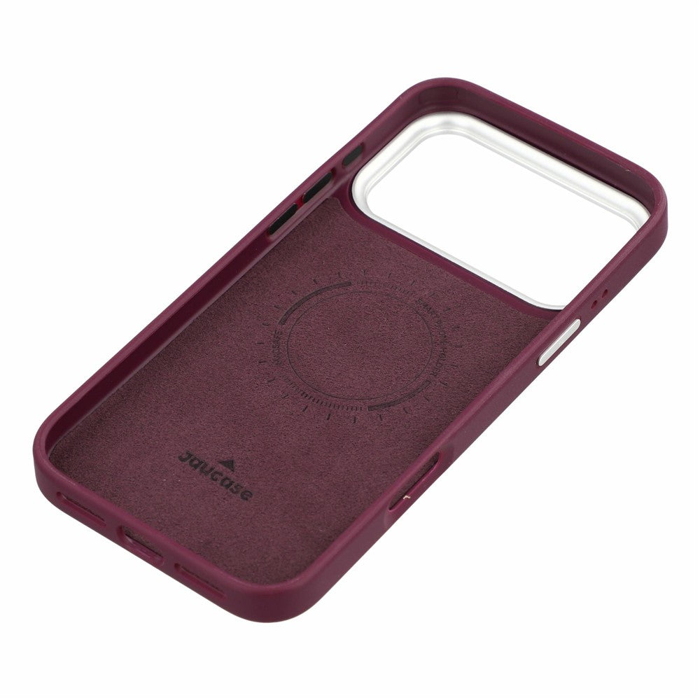 JAUCASE for iPhone 18 Pro Max / 17 Pro Max Magnetic Case Rhinestone Lens Frame Textured PU + TPU + PC Phone Back Cover