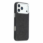 JAUCASE for iPhone 18 Pro Max / 17 Pro Max Magnetic Case Rhinestone Lens Frame Textured PU + TPU + PC Phone Back Cover