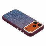JAUCASE for iPhone 18 Pro / 17 Pro Magnetic Case Rhinestone Lens Frame Textured PU + TPU + PC Phone Back Cover