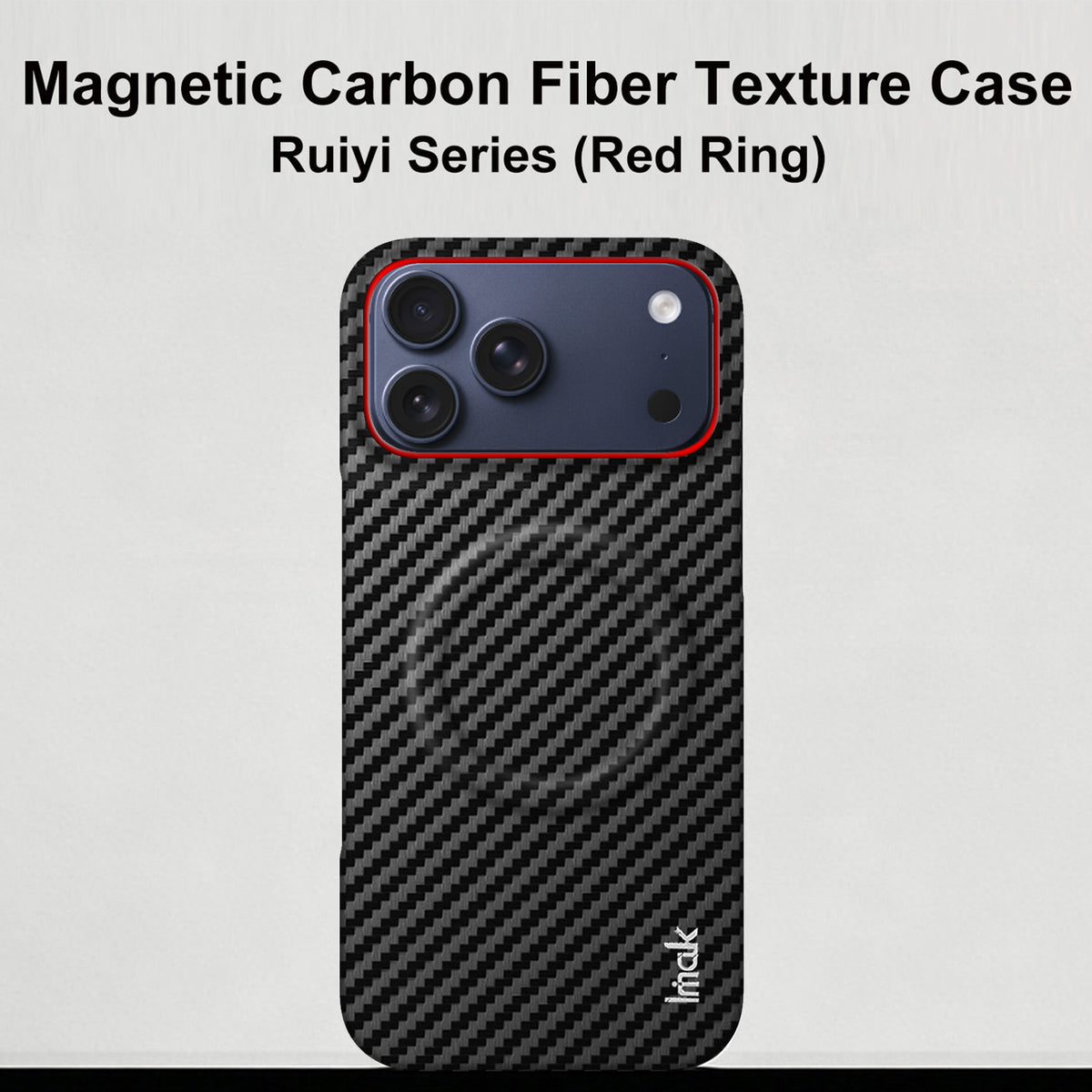 IMAK for iPhone 18 Pro Max / iPhone 17 Pro Max Ruiyi Series Magnetic Case Carbon Fiber Texture Leather + PC Phone Cover