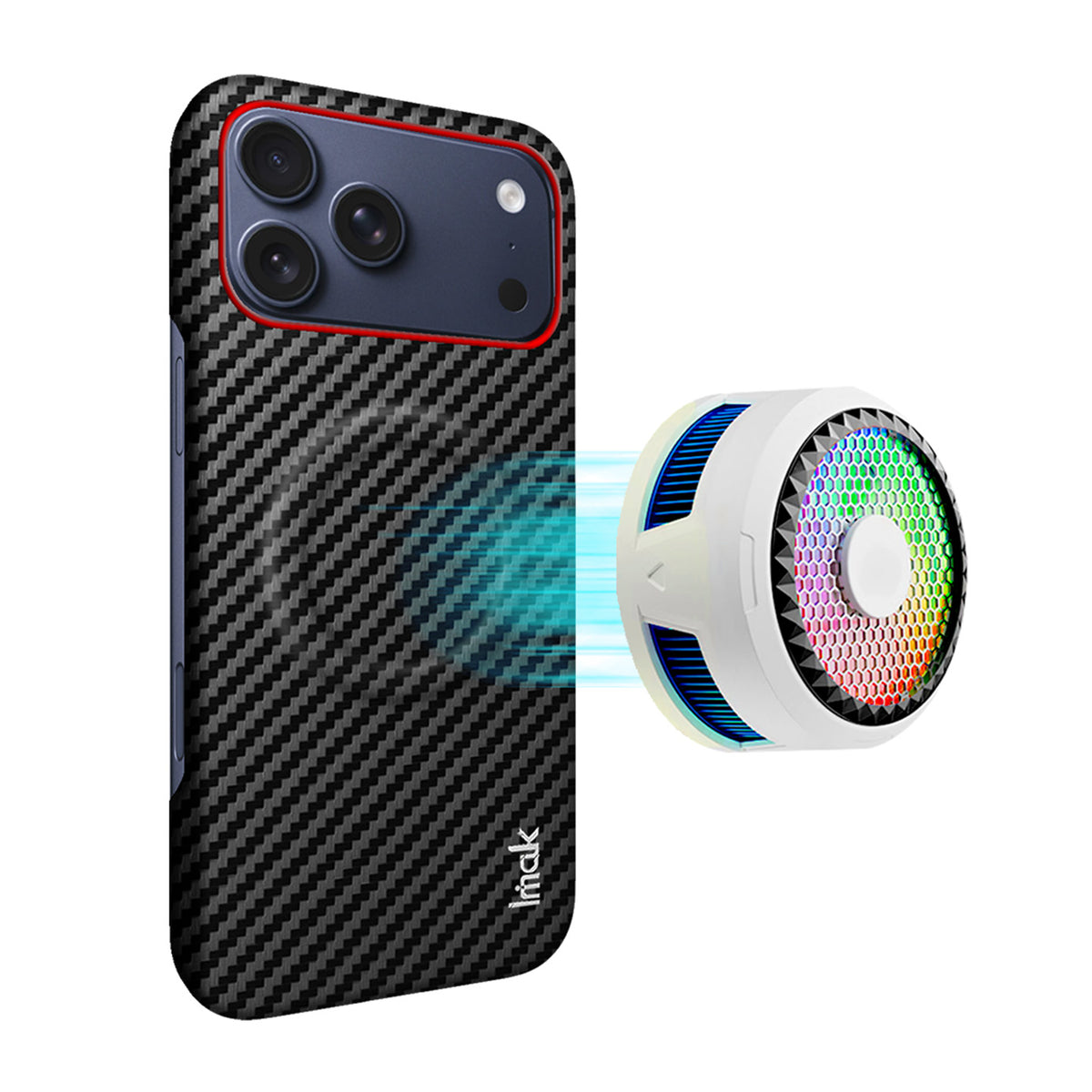 IMAK for iPhone 18 Pro / iPhone 17 Pro Ruiyi Series Magnetic Case Carbon Fiber Texture Leather + PC Phone Cover