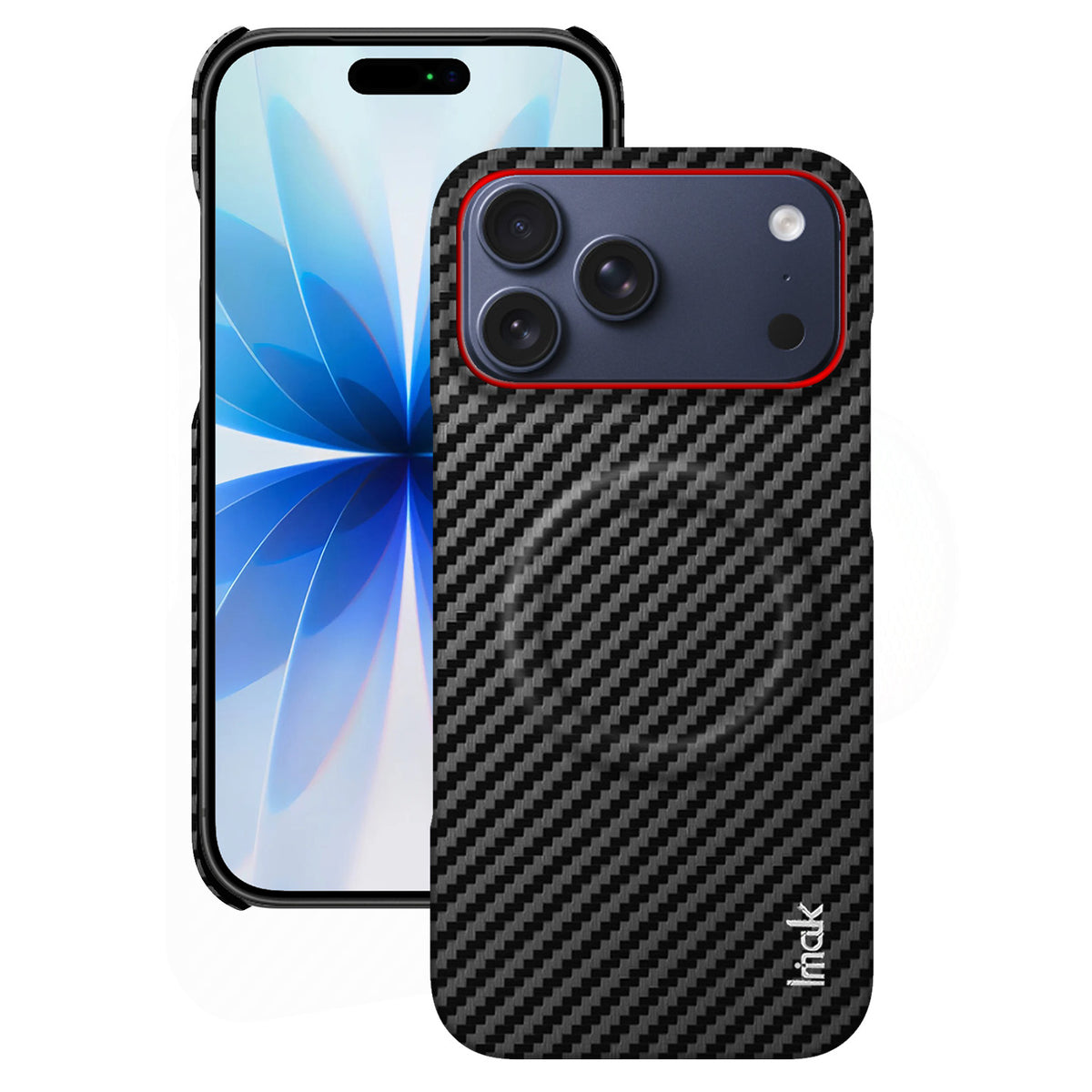 IMAK for iPhone 18 Pro / iPhone 17 Pro Ruiyi Series Magnetic Case Carbon Fiber Texture Leather + PC Phone Cover