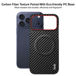 IMAK for iPhone 18 Pro / iPhone 17 Pro Ruiyi Series Magnetic Case Carbon Fiber Texture Leather + PC Phone Cover