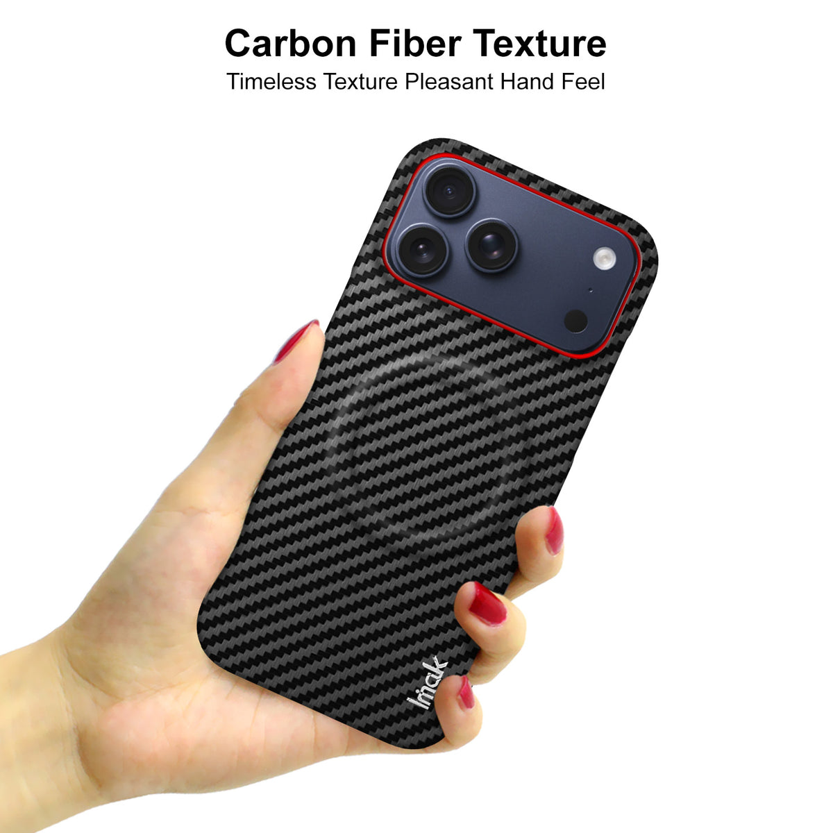 IMAK for iPhone 18 Pro / iPhone 17 Pro Ruiyi Series Magnetic Case Carbon Fiber Texture Leather + PC Phone Cover