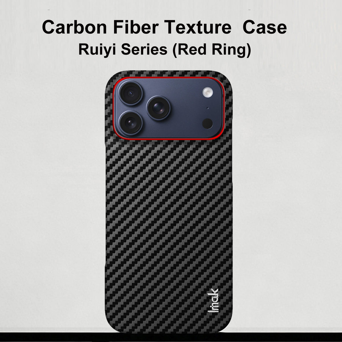 IMAK for iPhone 18 Pro / iPhone 17 Pro Ruiyi Series Case Carbon Fiber Texture Leather + PC Protective Cover