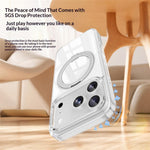 For iPhone 18 Pro / 17 Pro Case Magnetic Rotating Kickstand Anti Yellowing PC + TPU Phone Cover