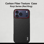 IMAK til iPhone 18 Pro Max / iPhone 17 Pro Max Ruiyi-serien cover i kulfibertekstur læder + PC beskyttende cover