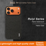 IMAK for iPhone 18 Pro / iPhone 17 Pro Ruiyi Series Case Fabric Texture Leather + PC Phone Back Cover