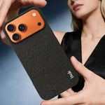 IMAK for iPhone 18 Pro / iPhone 17 Pro Ruiyi Series Case Fabric Texture Leather + PC Phone Back Cover