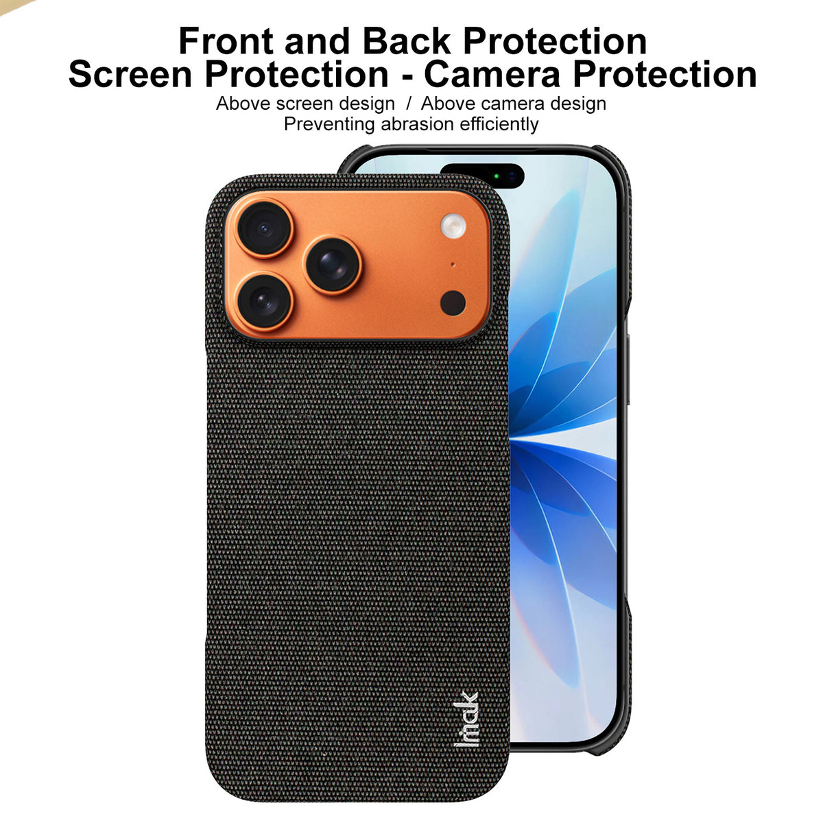 IMAK for iPhone 18 Pro / iPhone 17 Pro Ruiyi Series Case Fabric Texture Leather + PC Phone Back Cover