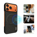 IMAK for iPhone 18 Pro / iPhone 17 Pro Ruiyi Series Magnetic Case Fabric Texture Leather + PC Phone Back Cover