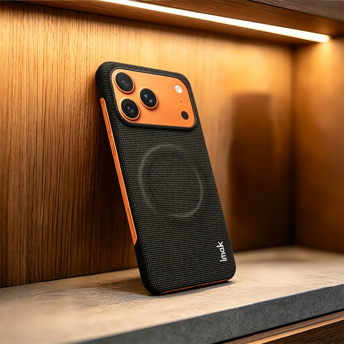 IMAK for iPhone 18 Pro / iPhone 17 Pro Ruiyi Series Magnetic Case Fabric Texture Leather + PC Phone Back Cover