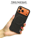 IMAK for iPhone 18 Pro / iPhone 17 Pro Ruiyi Series Magnetic Case Fabric Texture Leather + PC Phone Back Cover