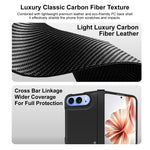 IMAK for iPhone Fold Ruiyi Series Case Carbon Fiber Texture Leather + PC Phone Cover