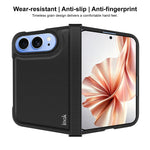 IMAK for iPhone Fold Ruiyi Series Case Carbon Fiber Texture Leather + PC Phone Cover
