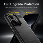 MOFI for Xiaomi Redmi Note 17 Pro 5G Back Cover  Brushed Texture Carbon Fiber Soft TPU Case