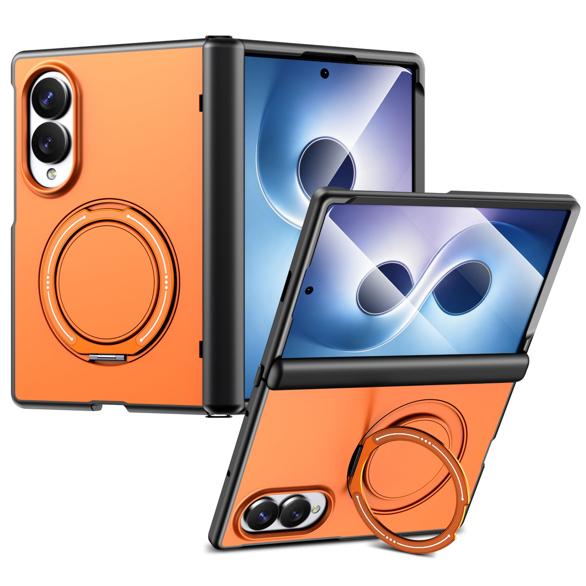 For Samsung Galaxy Z Fold8 Magnetic Case Rotating Kickstand TPU + PC Phone Cover