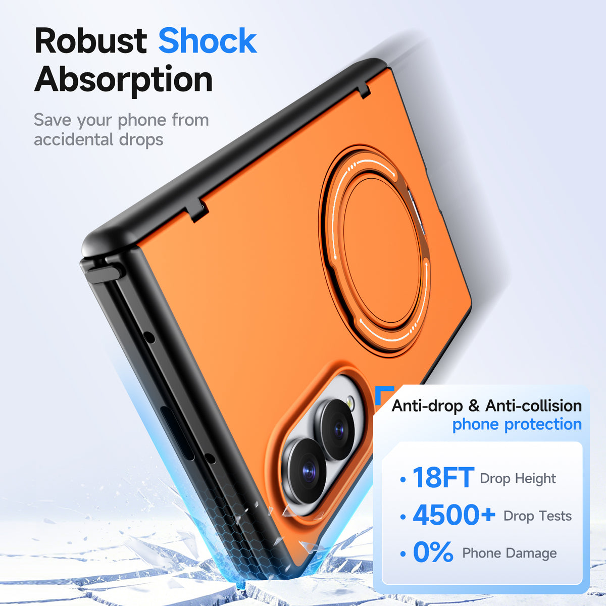 For Samsung Galaxy Z Fold8 Magnetic Case Rotating Kickstand TPU + PC Phone Cover