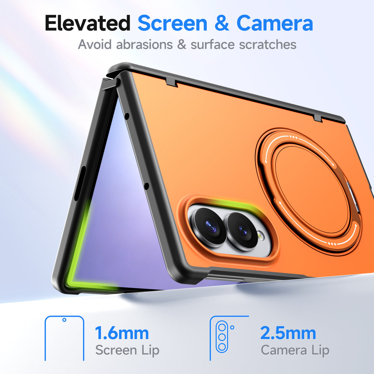 For Samsung Galaxy Z Fold8 Magnetic Case Rotating Kickstand TPU + PC Phone Cover