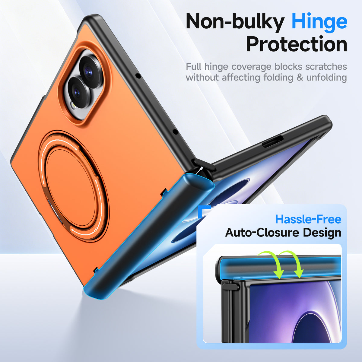 For Samsung Galaxy Z Fold8 Magnetic Case Rotating Kickstand TPU + PC Phone Cover