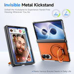 For Samsung Galaxy Z Fold8 Magnetic Case Rotating Kickstand TPU + PC Phone Cover