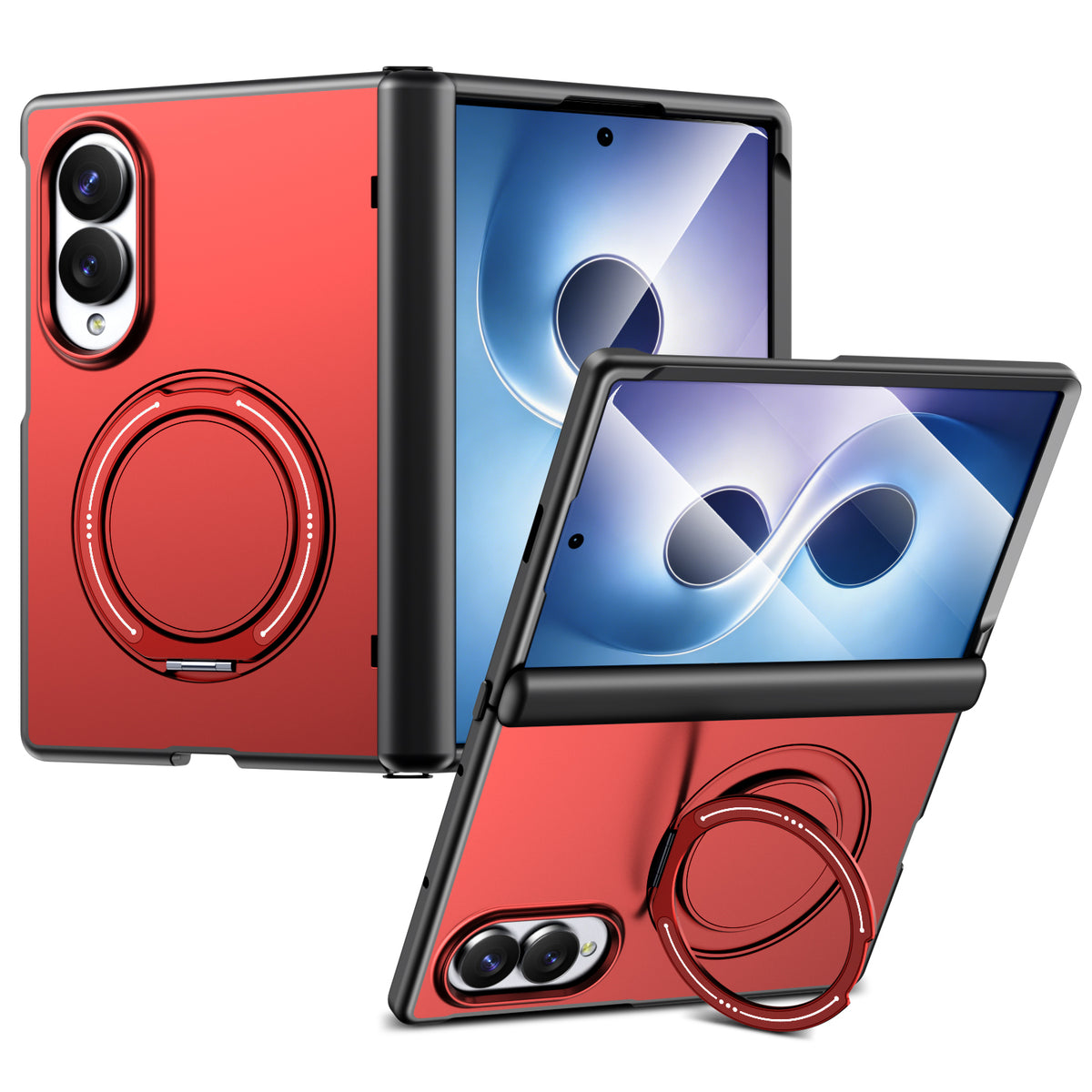 For Samsung Galaxy Z Fold8 Magnetic Case Rotating Kickstand TPU + PC Phone Cover