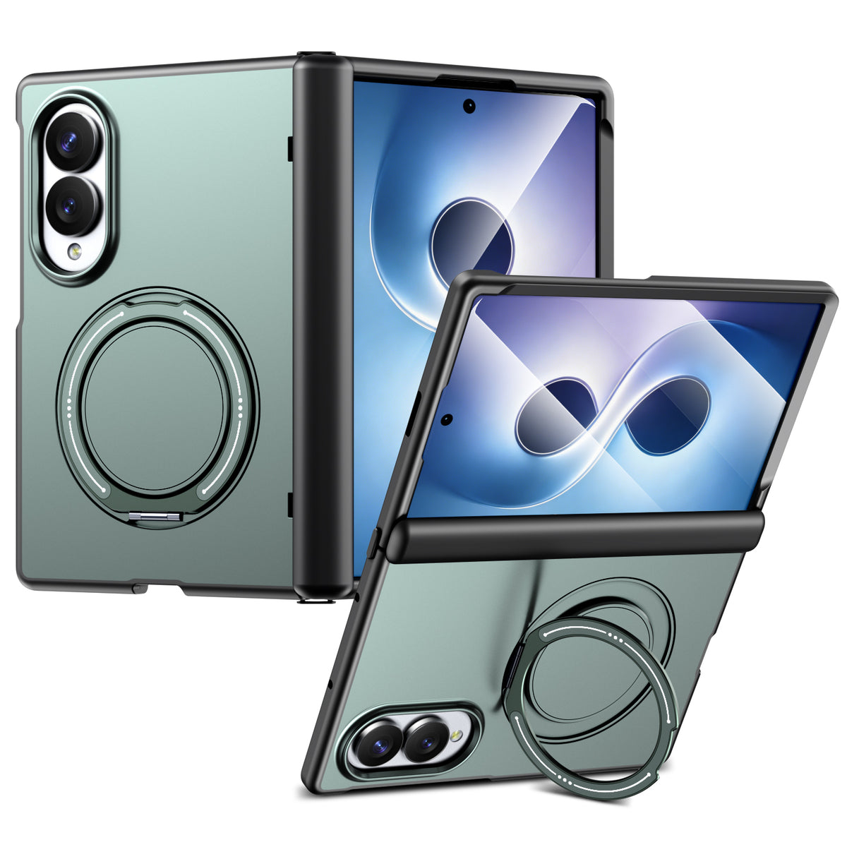 For Samsung Galaxy Z Fold8 Magnetic Case Rotating Kickstand TPU + PC Phone Cover