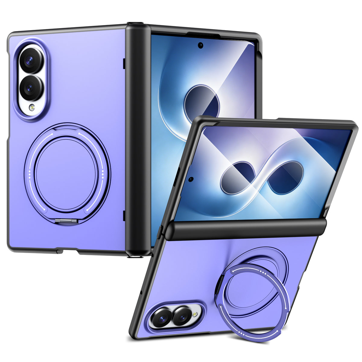 For Samsung Galaxy Z Fold8 Magnetic Case Rotating Kickstand TPU + PC Phone Cover