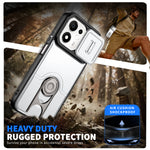 For Honor X7e Plus 4G / Honor X7e Plus 5G / Honor 600 Smart 5G Case with Slide Camera Cover Kickstand PC + TPU Protective Phone Shell