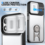 For Honor X7e Plus 4G / Honor X7e Plus 5G / Honor 600 Smart 5G Case with Slide Camera Cover Kickstand PC + TPU Protective Phone Shell