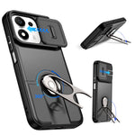 For Honor X7e Plus 4G / Honor X7e Plus 5G / Honor 600 Smart 5G Case with Slide Camera Cover Kickstand PC + TPU Protective Phone Shell