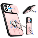For Honor X7e Plus 4G / Honor X7e Plus 5G / Honor 600 Smart 5G Case with Slide Camera Cover Kickstand PC + TPU Protective Phone Shell