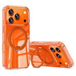 Til iPhone 18 Pro Max / 17 Pro Max Cover Magnetisk Roterende Støtteben Anti-gulnende PC + TPU Telefoncover