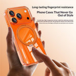 Til iPhone 18 Pro Max / 17 Pro Max Cover Magnetisk Roterende Støtteben Anti-gulnende PC + TPU Telefoncover