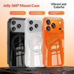 Til iPhone 18 Pro Max / 17 Pro Max Cover Magnetisk Roterende Støtteben Anti-gulnende PC + TPU Telefoncover