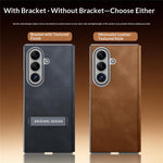 Til Samsung Galaxy Z Fold8 Ultra Cover med Støttefod Stødsikkert Slankt Tekstureret Læder Telefoncover