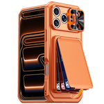 Til iPhone 18 Pro Max / 17 Pro Max Cover med skydelåg til linse, RFID-blokerende magnetisk kortholder, PC + TPU telefoncover
