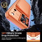 Til iPhone 18 Pro Max / 17 Pro Max Cover med skydelåg til linse, RFID-blokerende magnetisk kortholder, PC + TPU telefoncover