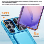 For Samsung Galaxy S26 Ultra Case Slide Lens Cover RFID Blocking Magnetic Card Holder PC + TPU Phone Shell