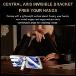 For Samsung Galaxy Z Flip8 Magnetic Case with Anti-Spy Screen Film, Hinge Kickstand Electroplated PC Phone Cover