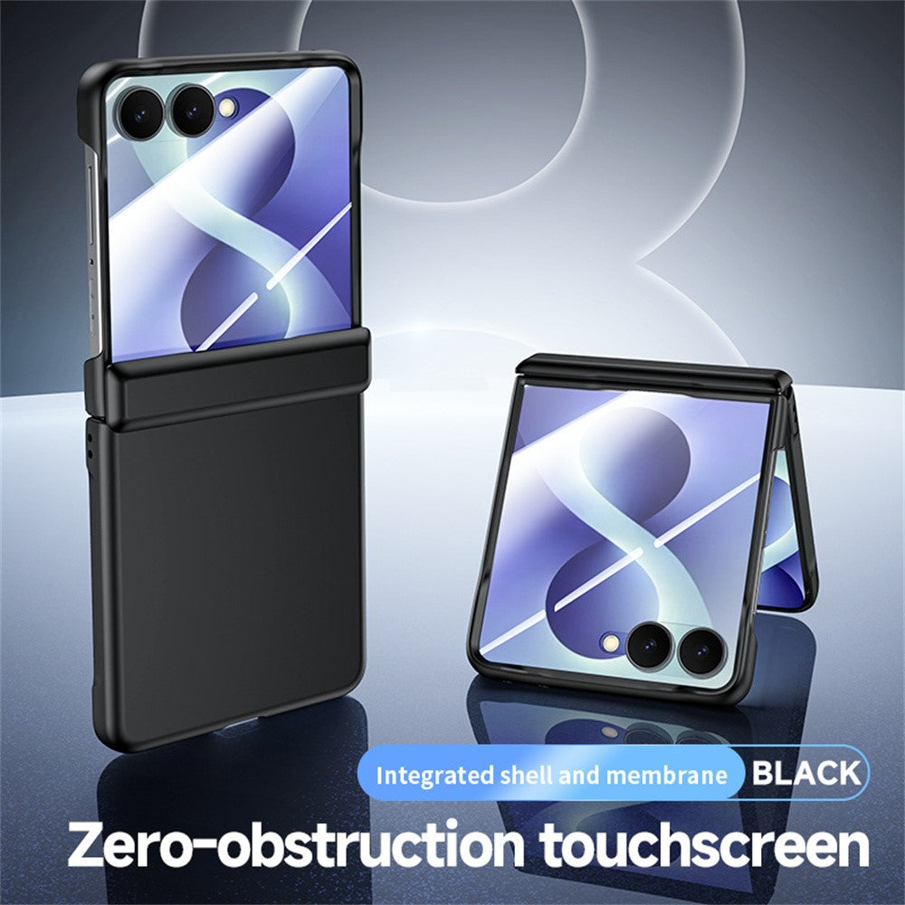 Samsung Galaxy Z Flip8-cover med HD-klar hærdet glasfilm og hårdt PC-mobilcover