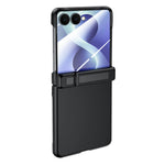 For Samsung Galaxy Z Flip8 Case with HD Screen Protector Hinge Kickstand Skin-Textured PC Phone Cover