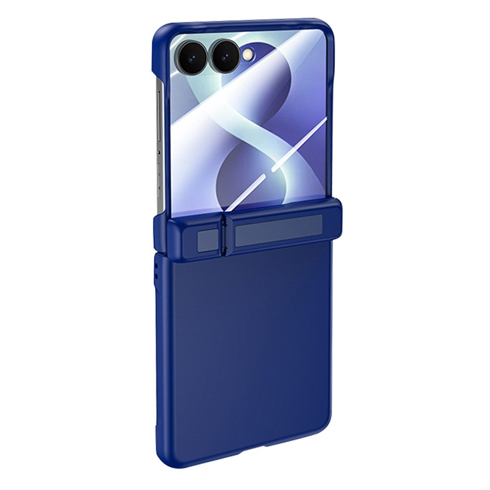 For Samsung Galaxy Z Flip8 Case with HD Screen Protector Hinge Kickstand Skin-Textured PC Phone Cover