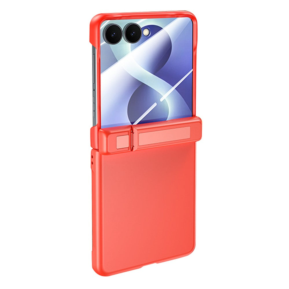 For Samsung Galaxy Z Flip8 Case with HD Screen Protector Hinge Kickstand Skin-Textured PC Phone Cover